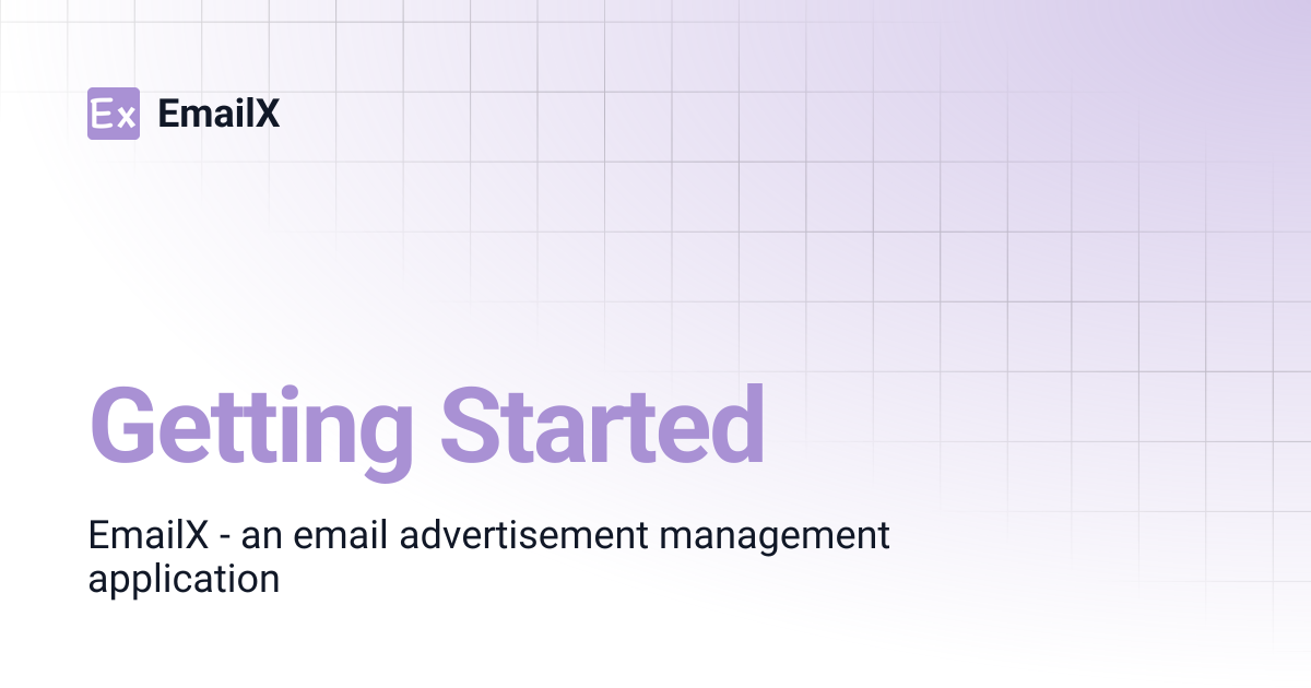 Getting Started | EmailX